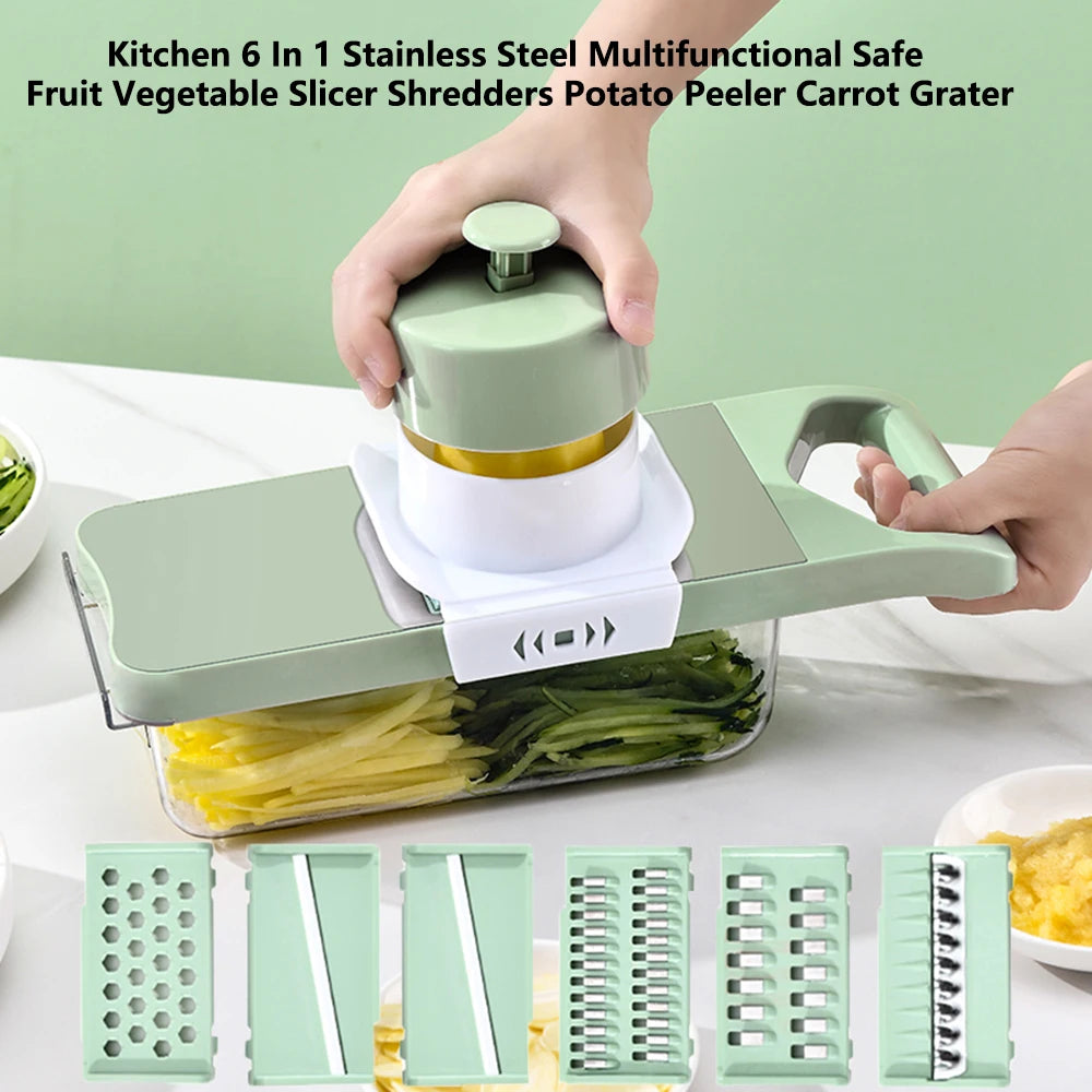 6-in-1 Stainless Steel Multifunctional Slicer