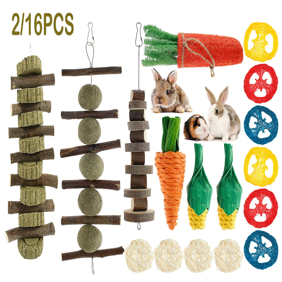 Natural Chew Toys Set