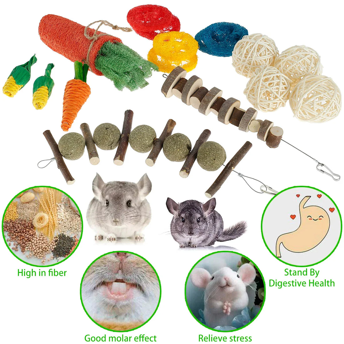 Natural Chew Toys Set