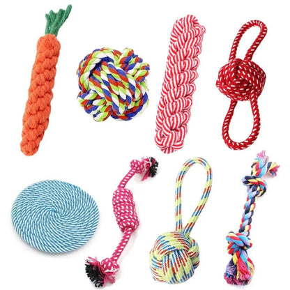 Dog Toy Carrot Knot Rope Ball